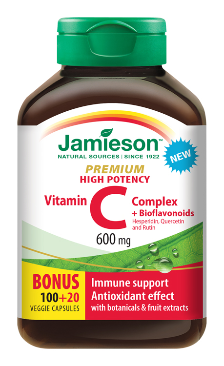 Jamieson Vitamín C PREMIUM s bioflavonoidy 600mg 120tbl.