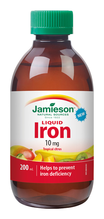 Jamieson Železo 10 mg v tekutej a vysoko vstrebateľnej forme organického glukonátu