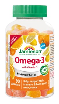 Jamieson Omega-3 Gummies želatínové pastilky 90 pas.