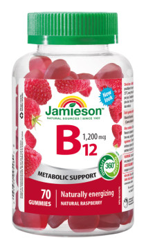 Jamieson Vitamín B12 Gummies 1200 mcg želatínové pastilky 70 pas.