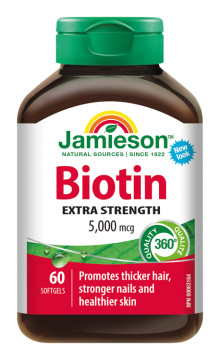 Jamieson Biotín 5000 mcg 60cps.