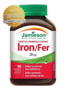 Jamieson Gentle Iron bisglycinát komplex 90cps.