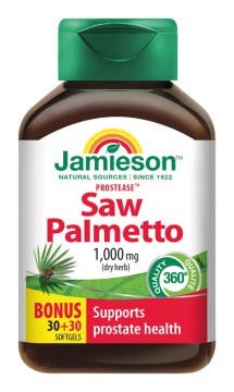 Jamieson Prostease™ Saw Palmetto 125mg na prostatu 60tbl.