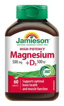 Jamieson Horčík 500mg s vitamínom D3 500 IU 60tbl.