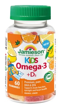Jamieson Omega-3 Kids Gummies žuvacie pektínové pastilky pre deti 60 pas.